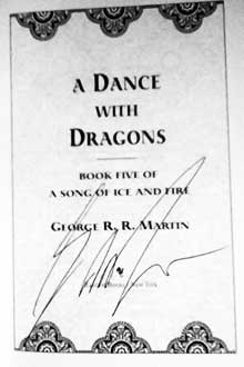 A Dance With Dragons Signed by George R. R. Martin