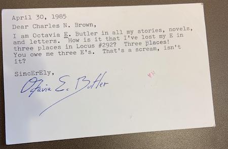 Postcard from Octavia E. Butler