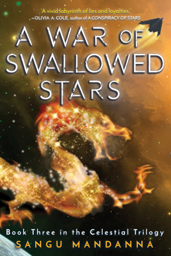 A War of Swallowed Stars by Sangu Mandanna - Cover Image